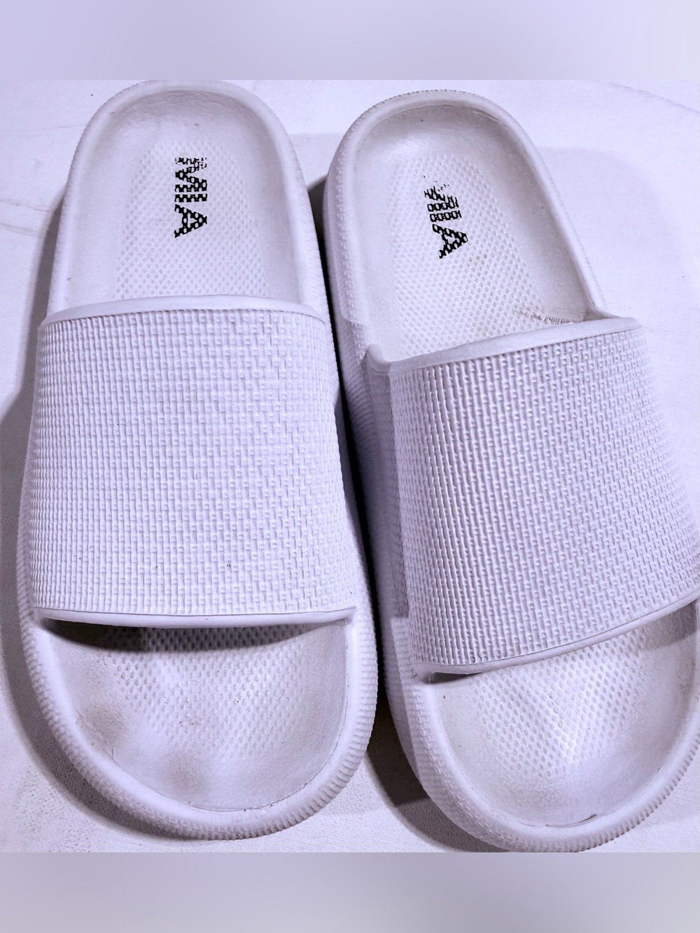 MIA Lexi White Slide Sandals